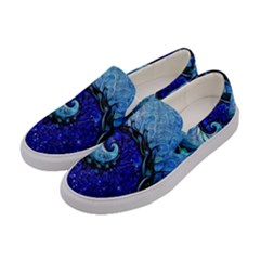 Nocturne Of Scorpio, A Fractal Spiral Painting Women s Canvas Slip Ons by jayaprime