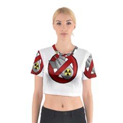 No Nuclear Weapons Cotton Crop Top by Valentinaart