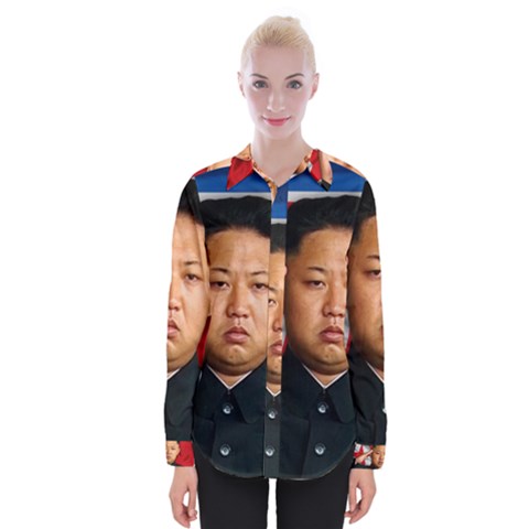 Kim Jong-un Womens Long Sleeve Shirt by Valentinaart
