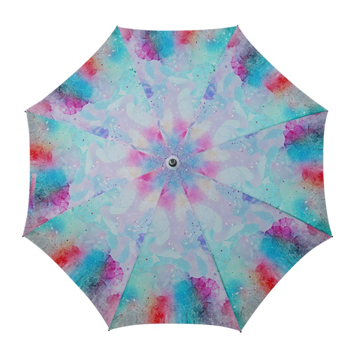 Pink and Purple Galaxy Watercolor Background  Golf Umbrellas
