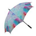 Pink and Purple Galaxy Watercolor Background  Golf Umbrellas View2