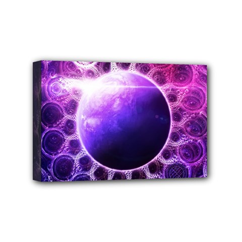 Beautiful Violet Nasa Deep Dream Fractal Mandala Mini Canvas 6  X 4  by jayaprime