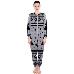 Ugly Christmas Sweater Onepiece Jumpsuit (ladies)  by Valentinaart