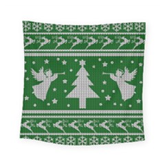 Ugly Christmas Sweater Square Tapestry (small) by Valentinaart