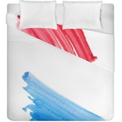 Tricolor Banner Watercolor Painting Art Duvet Cover Double Side (king Size) by picsaspassion
