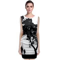 Black Father Daughter Natural Hill Classic Sleeveless Midi Dress by Mariart