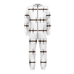 Barbed Wire Brown Onepiece Jumpsuit (kids) by Mariart