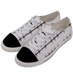 Barbed Wire Brown Women s Low Top Canvas Sneakers