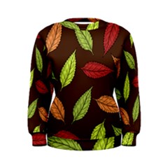 Autumn Leaves Pattern Women s Sweatshirt