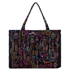 Features Illustration Zipper Medium Tote Bag by Mariart
