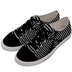 Gold Wave Seamless Pattern Black Hole Men s Low Top Canvas Sneakers by Mariart