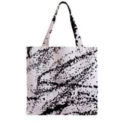 Ink Splatter Texture Zipper Grocery Tote Bag