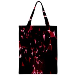 Lying Red Triangle Particles Dark Motion Zipper Classic Tote Bag by Mariart