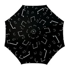 Pit White Black Sign Pattern Golf Umbrellas