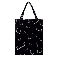 Pit White Black Sign Pattern Classic Tote Bag