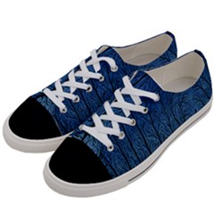 Forest Tree Night Blue Black Man Women s Low Top Canvas Sneakers