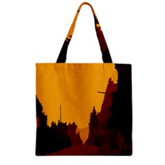 Road Trees Stop Light Richmond Ace Zipper Grocery Tote Bag