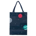 Space Pelanet Galaxy Comet Star Sky Blue Classic Tote Bag
