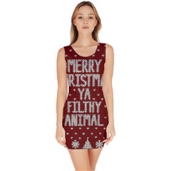 Ugly Christmas Sweater Bodycon Dress by Valentinaart