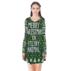 Ugly Christmas Sweater Flare Dress by Valentinaart