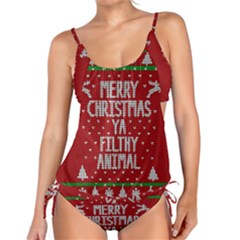 Ugly Christmas Sweater Tankini Set by Valentinaart