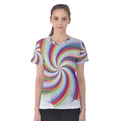 Prismatic Hole Rainbow Women s Cotton Tee