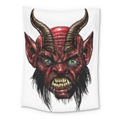 Krampus Devil Face Medium Tapestry by Celenk