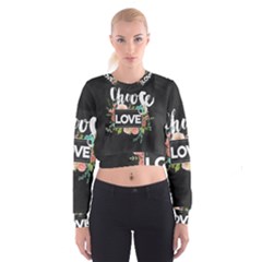 Love Cropped Sweatshirt by NouveauDesign