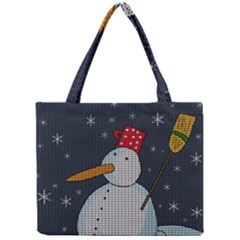 Snowman Mini Tote Bag by Valentinaart