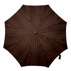 Rustic Dark Brown Wood Wooden Fence Background Elegant Natural Country Style Hook Handle Umbrellas (small) by yoursparklingshop