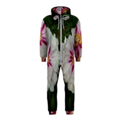 Floral Soft Pink Flower Photography Peony Rose Hooded Jumpsuit (kids)