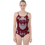 Ugly Christmas Sweater Cut Out Top Tankini Set