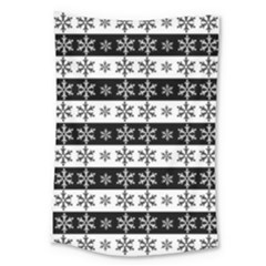 Snowflakes - Christmas Pattern Large Tapestry by Valentinaart