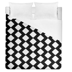 Abstract Tile Pattern Black White Triangle Plaid Duvet Cover (queen Size) by Alisyart