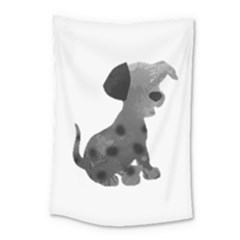 Dalmatian Inspired Silhouette Small Tapestry by InspiredShadows