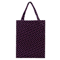 Twisted Mesh Pattern Purple Black Classic Tote Bag by Alisyart
