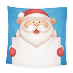 Christmas Santa Claus Letter Square Tapestry (large)