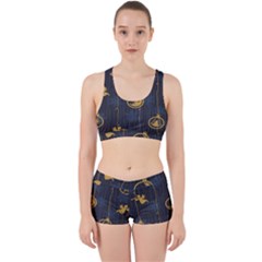 Christmas Angelsstar Yellow Blue Cool Work It Out Sports Bra Set by Alisyart