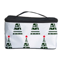 Christmas Tree Green Star Red Cosmetic Storage Case