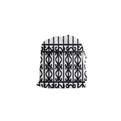 Inspirative Iron Gate Fence Grey Black Drawstring Pouches (xs)  by Alisyart