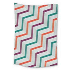 Line Color Rainbow Large Tapestry