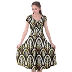 Art Deco Cap Sleeve Wrap Front Dress by NouveauDesign