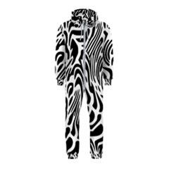 Psychedelic Zebra Pattern Black Hooded Jumpsuit (kids) by Alisyart