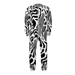 Psychedelic Zebra Pattern Black Onepiece Jumpsuit (kids) by Alisyart