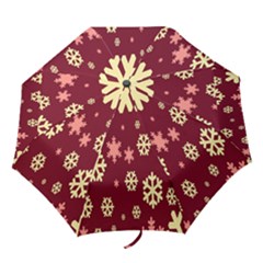 Snowflake Winter Illustration Colour Folding Umbrellas by Alisyart