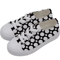 Tileable Circle Pattern Polka Dots Kids  Low Top Canvas Sneakers by Alisyart