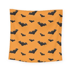 Halloween Bat Animals Night Orange Square Tapestry (small) by Alisyart