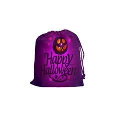 Happy Ghost Halloween Drawstring Pouches (small)  by Alisyart