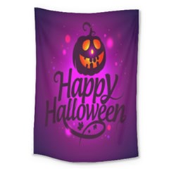 Happy Ghost Halloween Large Tapestry