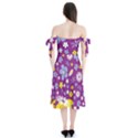 Floral Flowers Shoulder Tie Bardot Midi Dress View2